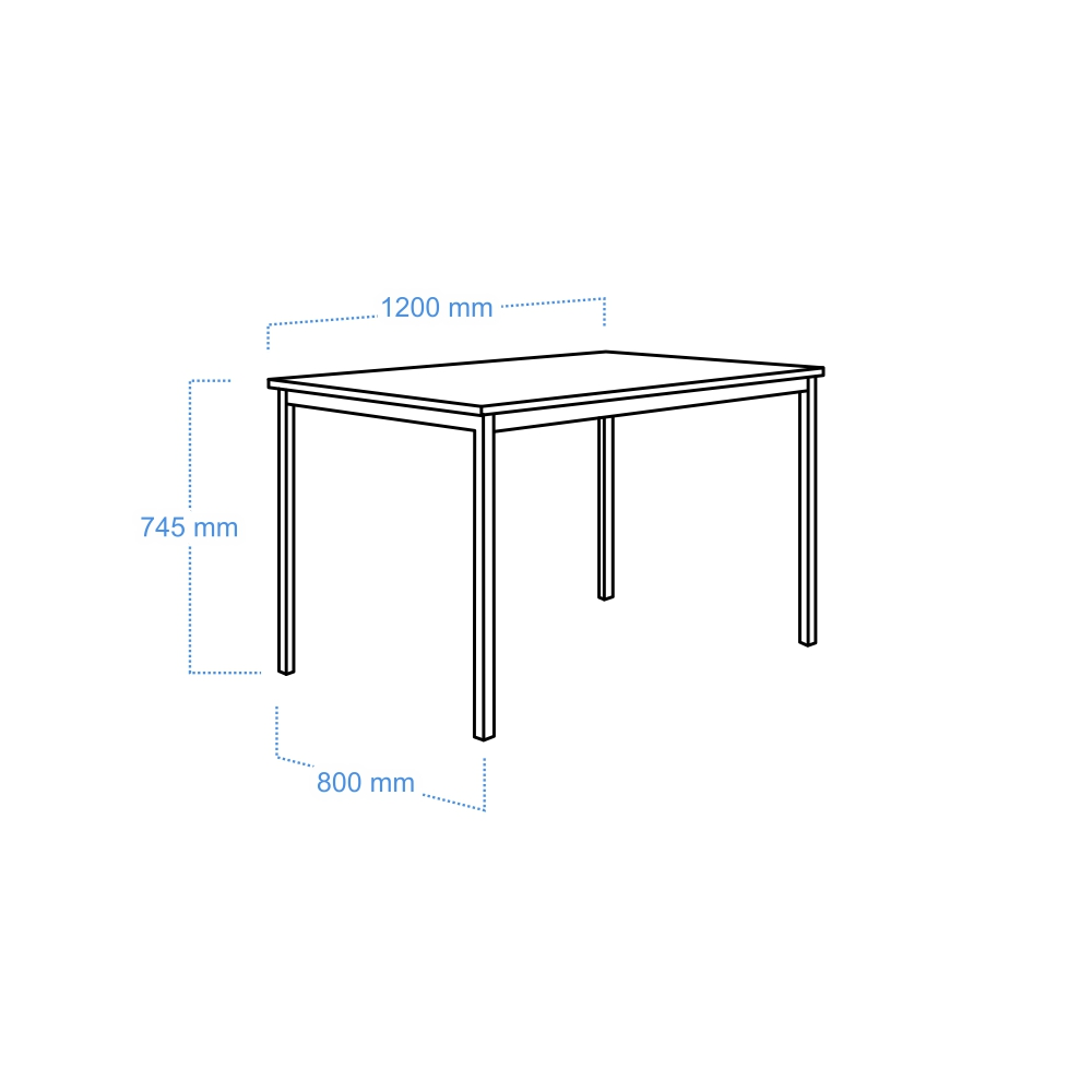 DESK WHITE 120/80