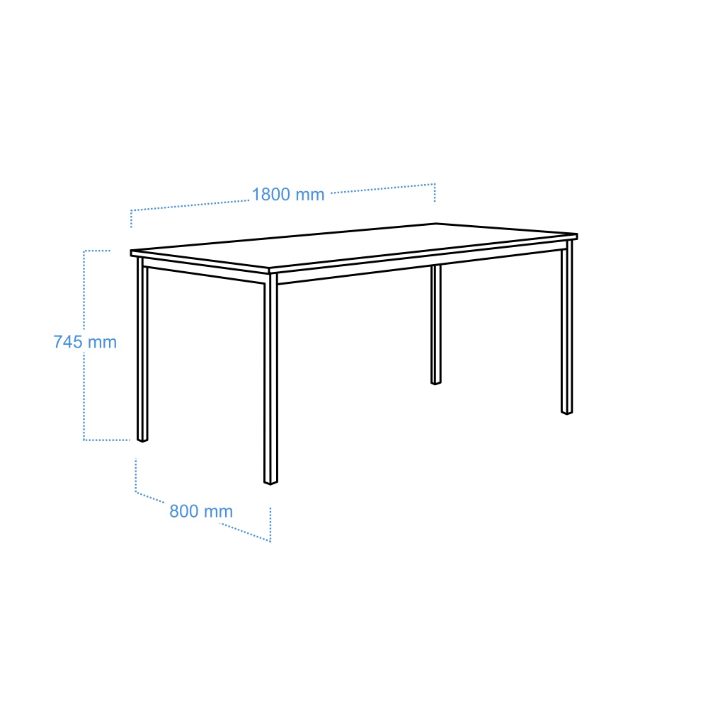 DESK WHITE 180/80